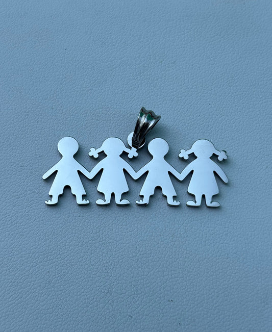 Personalized 2 Boys & 2 Girls Necklace